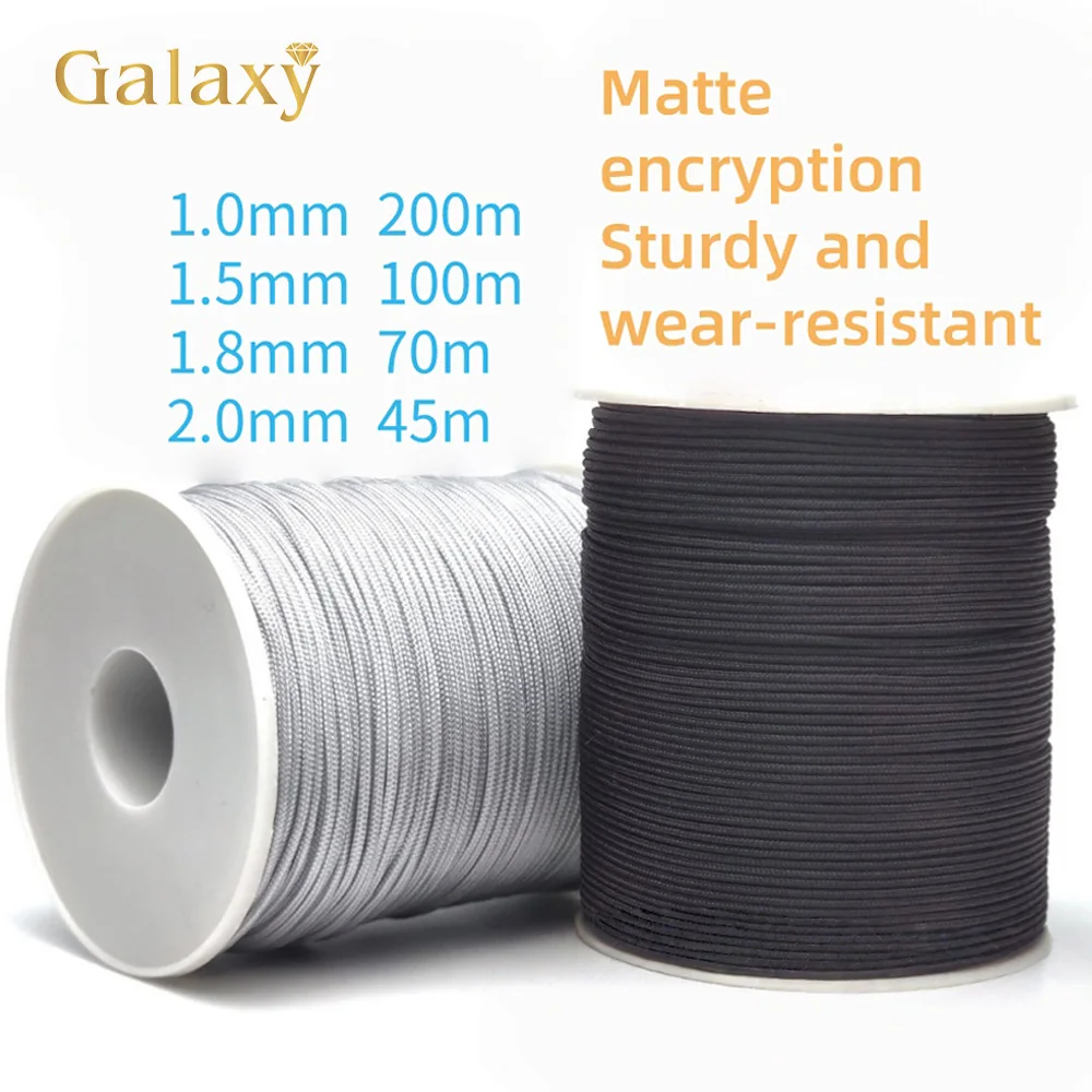 1.0/1.5/1.8/2MM Nylon Cord Rop Beaded Thread Hand-Woven DIY Red Rope  Jewelry Accessories Making String  Handmade Beading Thread