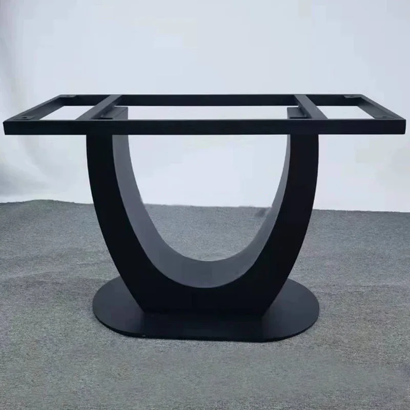 Light marble dining table legs  feet office table legs rock slab foot brackets custom carbon steel table