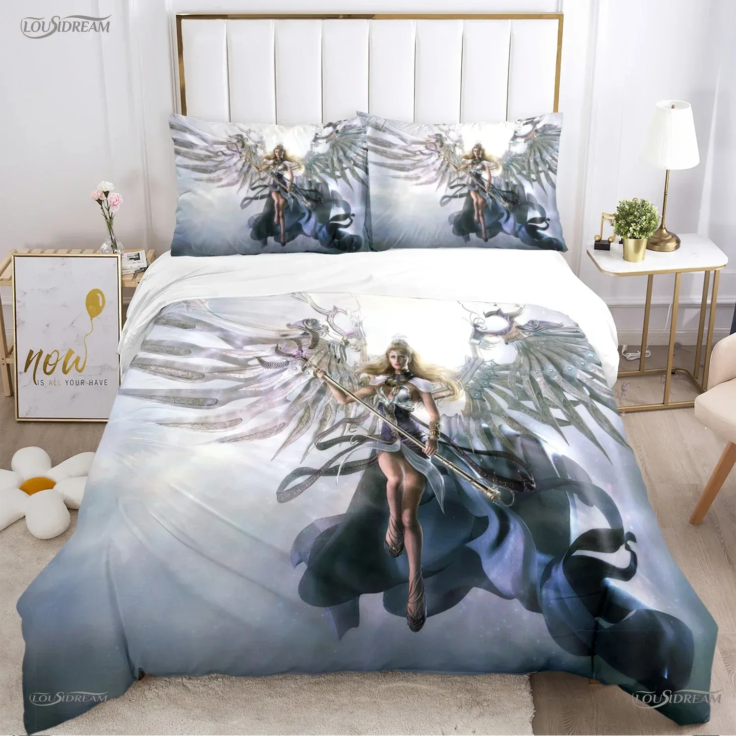 

Angel Warrior mythical Duvet Cover Comforter Bedding sets Soft Quilt Cover and Pillowcases for Teens Single Double Queen King