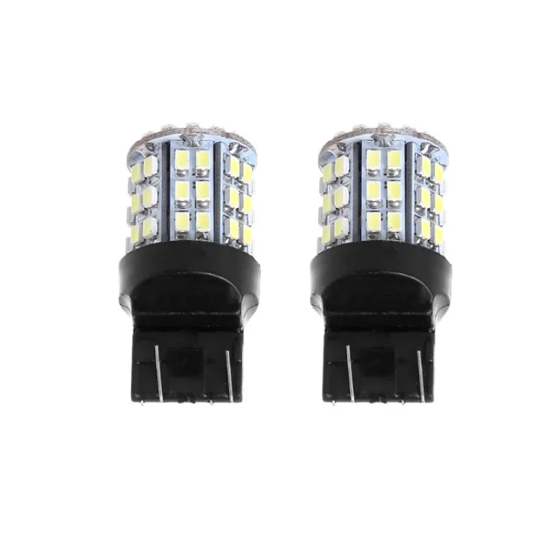 

Wholesale car led reversing light 7740/7443 monofilament double wire T20 brake light 64SMD1206 chip white light