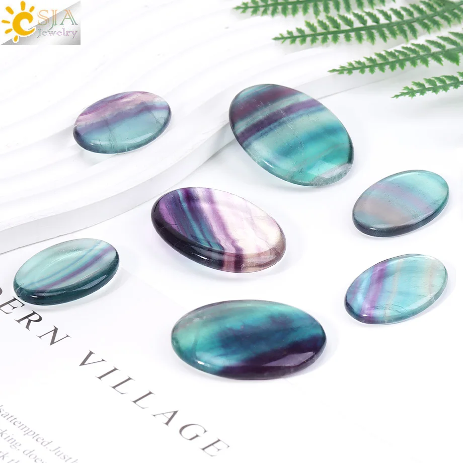 1PC Natural Fluorite Massage Thumb Stone for Reiki Healing Stones Massage Crystal Energy Anxiety Stress Relief Therapy H763