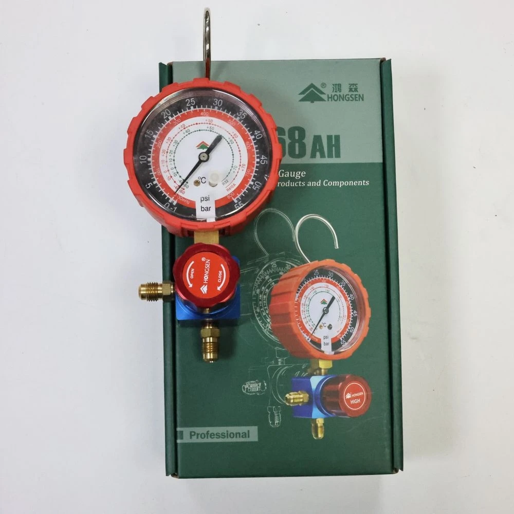 Kältemittel-Manometer, Manometer, Klimaanlage, Manometer, Manometer und Ventil, Manometer für R32 R410A HS-468AH