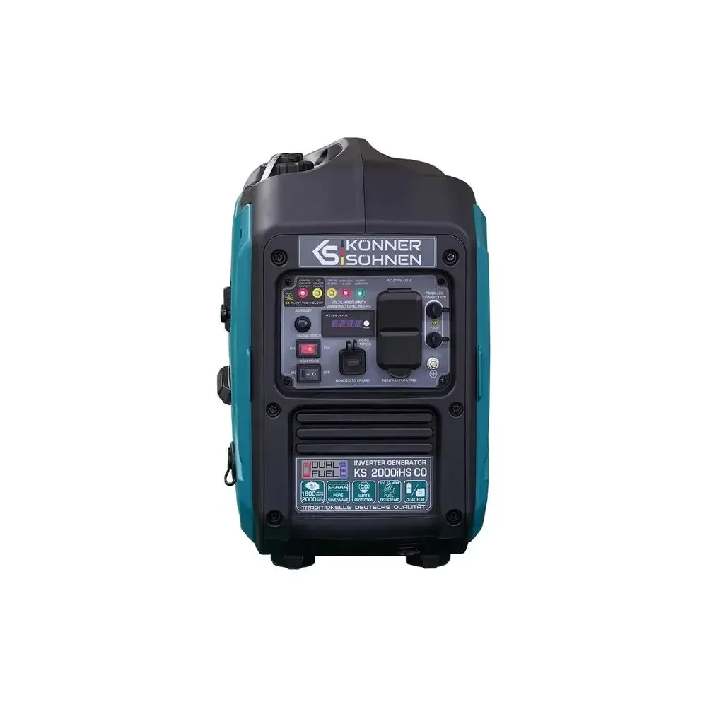 Portable Inverter Generator 2000W Dual Fuel 120V Super Quiet Lightweight CO Sensor