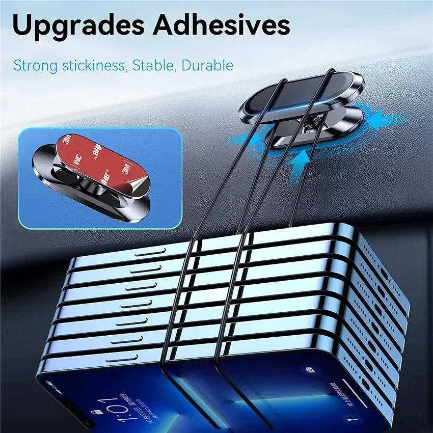 حامل هاتف السيارة المغناطيسي 360 تدوير شريط صغير شكل حامل لهواوي معدن قوي المغناطيس GPS سيارة جبل آيفون 14 #3