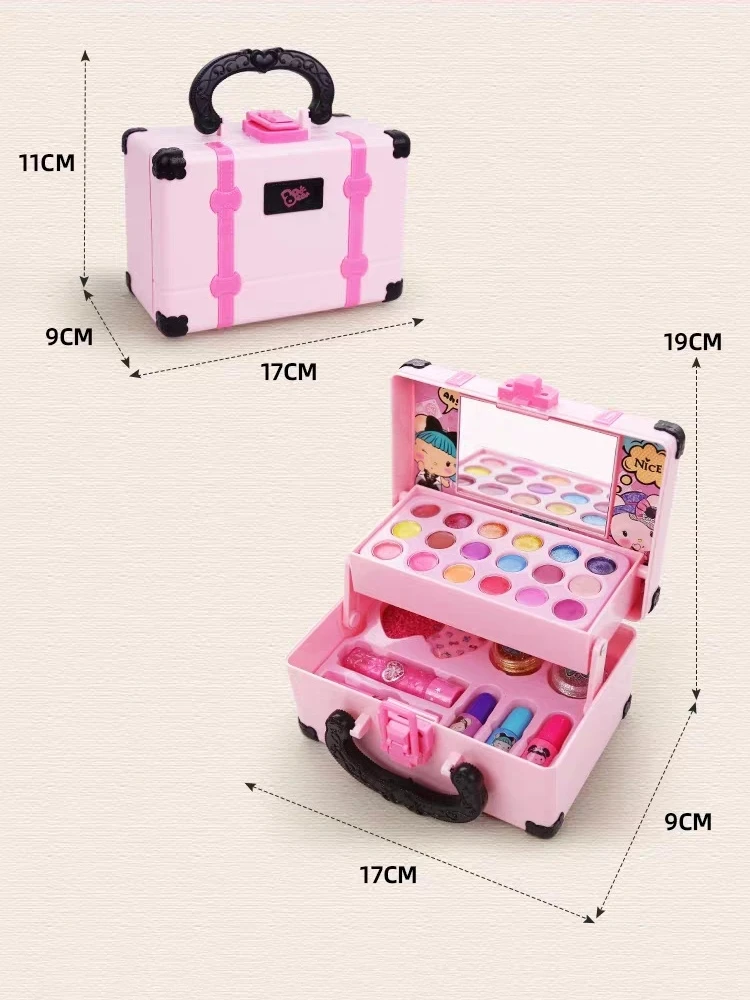 Kind Kind Make-Up Kosmetik Pretend Spielen Box Prinzessin Make-Up Mädchen Spielzeug Spielen Set Lippenstift Lidschatten Sicherheit Ungiftig Kit Spielzeug ﻿