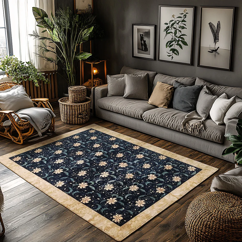 

Vintage Persian Area Rug Non-Slip Floor Mat Living Room Bedroom Home Decor Bohemian Carpet Traditional Oriental Style Home Accen