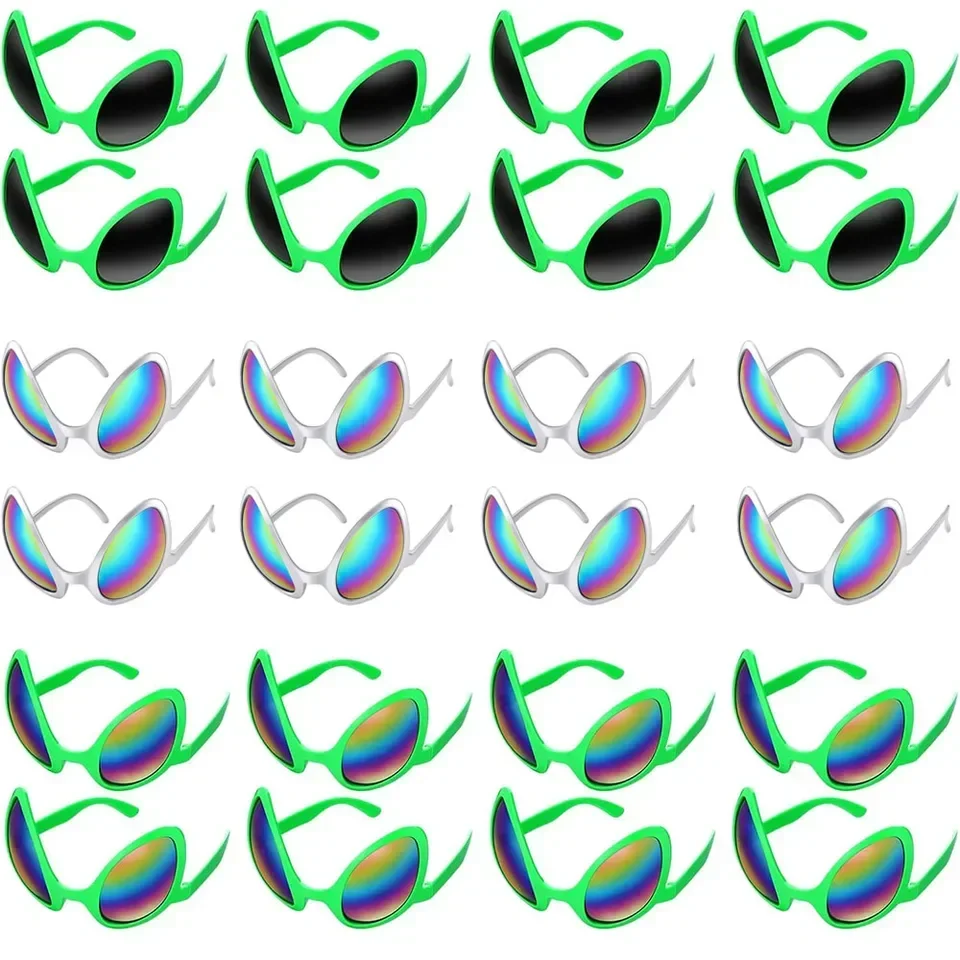 Alien Glasses with Lenses Funny Alien Sunglasses for Cosplay Costume Accessories Carnival Mardi Gras Party Favor