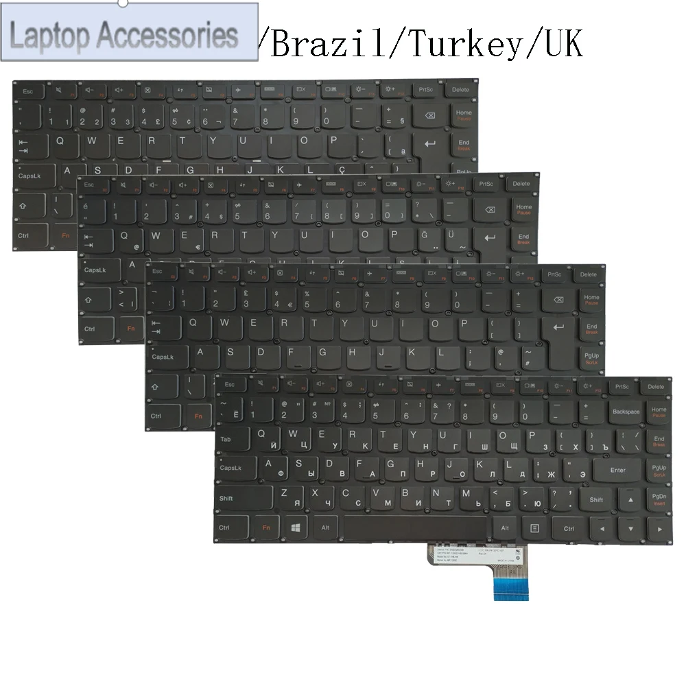 

New Backlit Russian/Brazil/Turkey/UK Keyboard For Lenovo Ideapad E31-70 E31-80 Yoga 2 13 14(Not Fit YOGA 2 Pro)