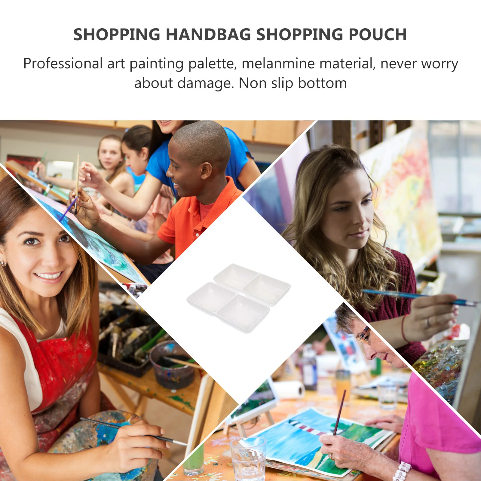 

Набор из 2 небьющихся мисок для смешивания красок с нескользящей гладкой поверхностью, универсальный контейнер для хранения и смешивания цветов, поднос для художника