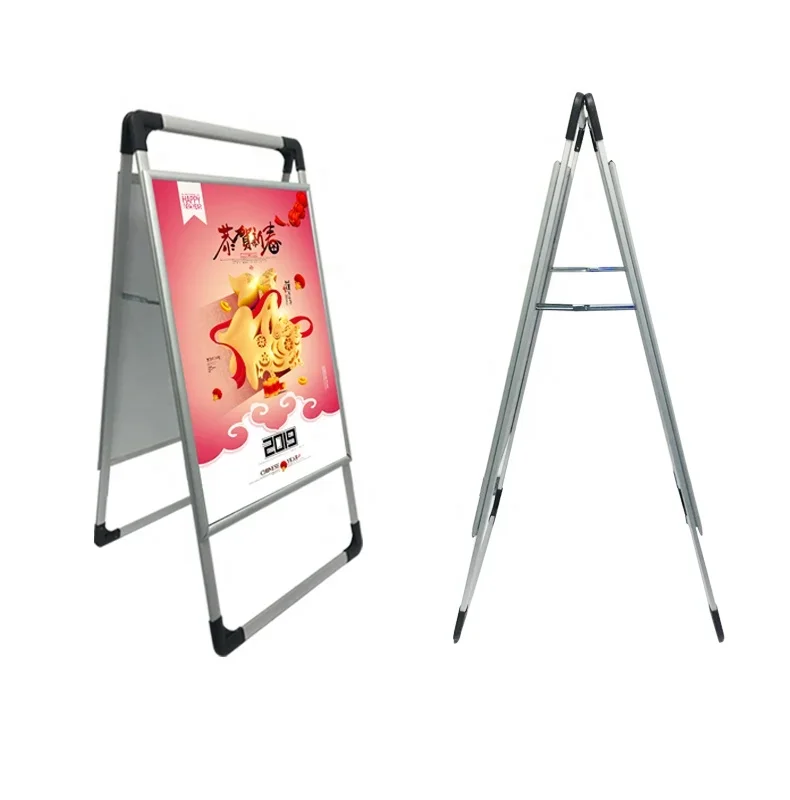 Outdoor aluminum A-frame advertising display board PVC mobile phone poster stall street