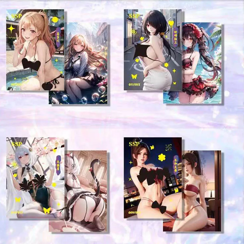 Goddess Story Collection Cards Box Ka Ji Sexy Girl A4 Dazzle Card Texture Card Charming Figure Sexy Acg Character Nsfw Card