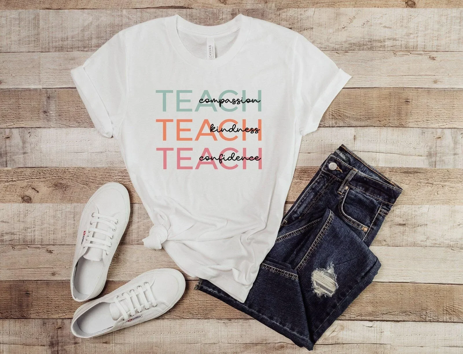 T-shirt pour enseignants : compassion, gentillesse, confiance pour les femmes, idées pour les groupes, nouveauté