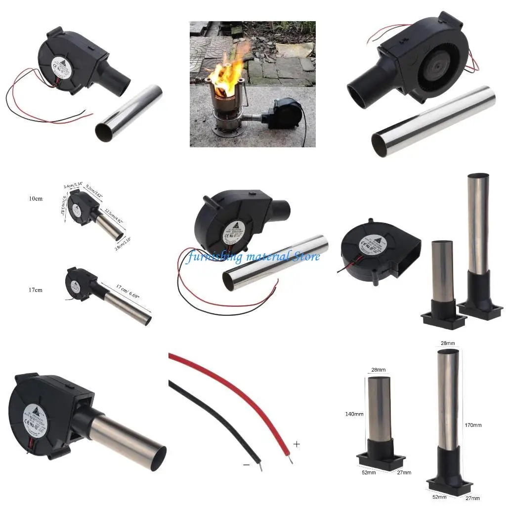

Y5GD BBQ Fan Air Blower 6500R DC12V Ball Brushless Bearing for Picnic Camping Stove