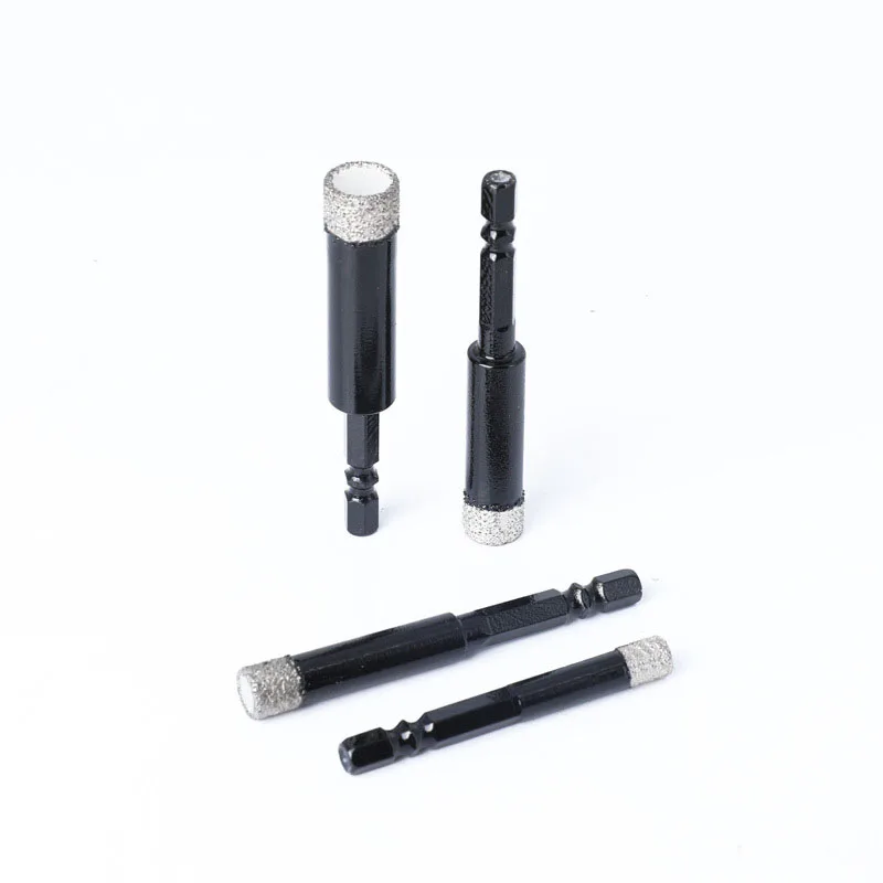 Diamante brocas secas soldadas, liberação rápida, haste sextavada, furo viu cortador para granito cerâmico do mármore da porcelana, núcleo do tijolo
