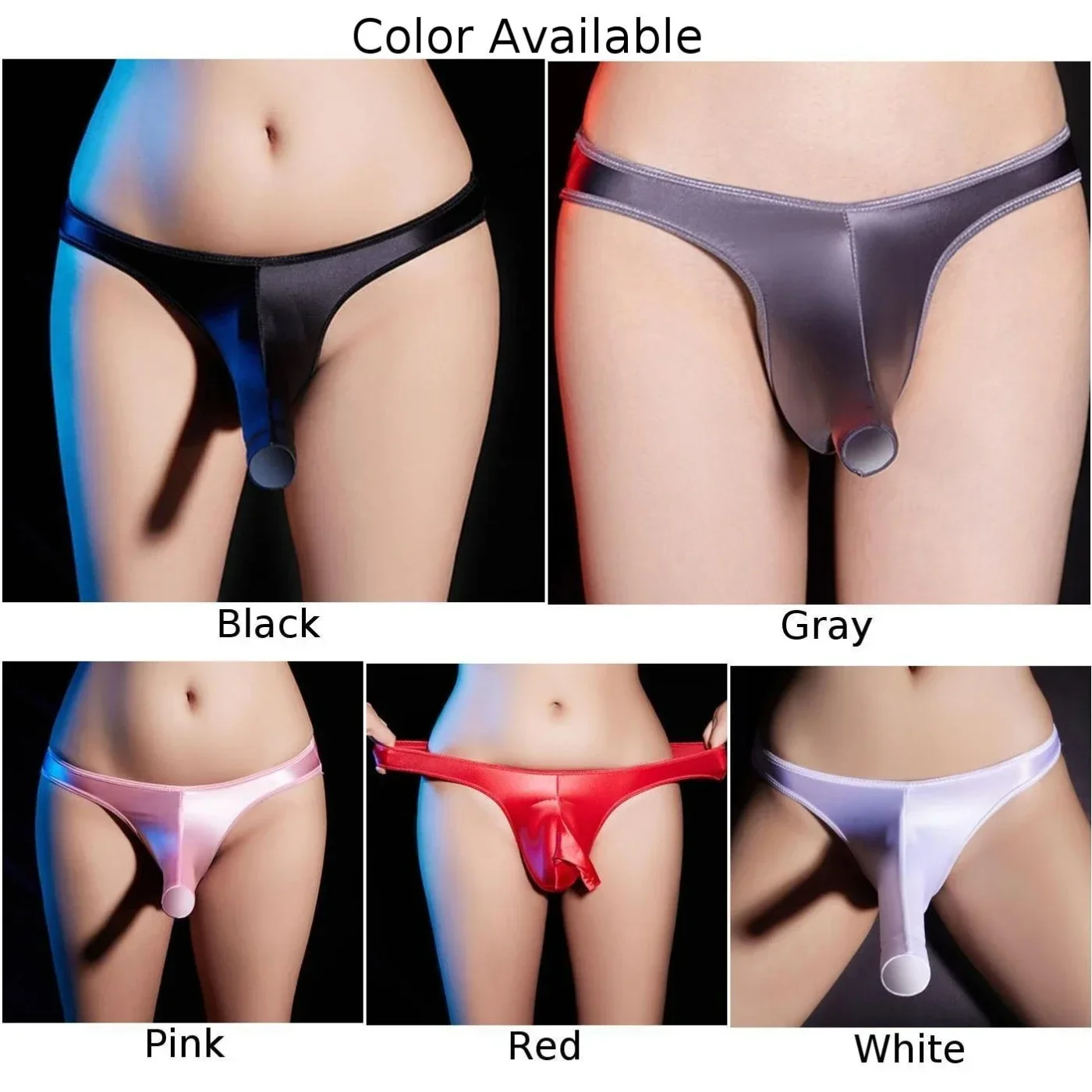 Men Sexy Long Elephant Nose Thongs Underwear Erotic Hombre Male Lingerie Briefs Bugle Pouch Panties Trunks JJ Sleeve Underpants