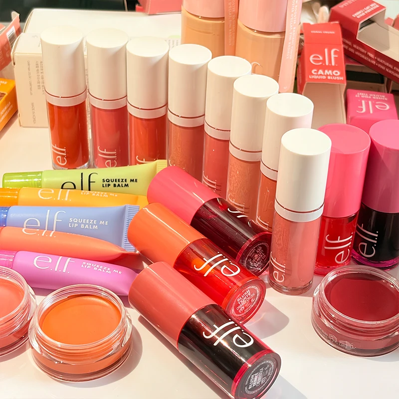 Elf 5 Colors Liquid Lip and Cheek Blush Moisturizing Lip Balm Hydrating Fruit Lipstick Easy-to-Apply Liquid Blush Makeup Set - Image 3