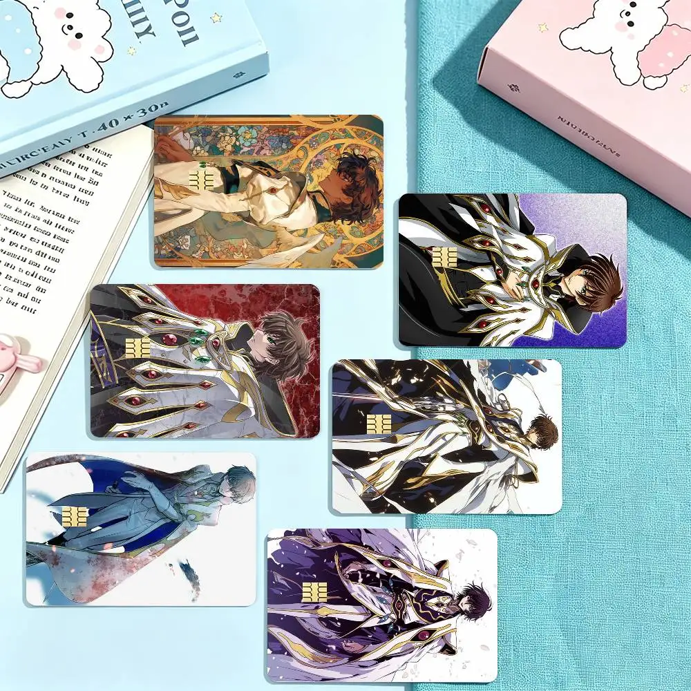 C-Code Geass Suzaku Kururugi Credit Card HD Stickers Game Card Decal Small Chip Waterproof Sticker Gift
