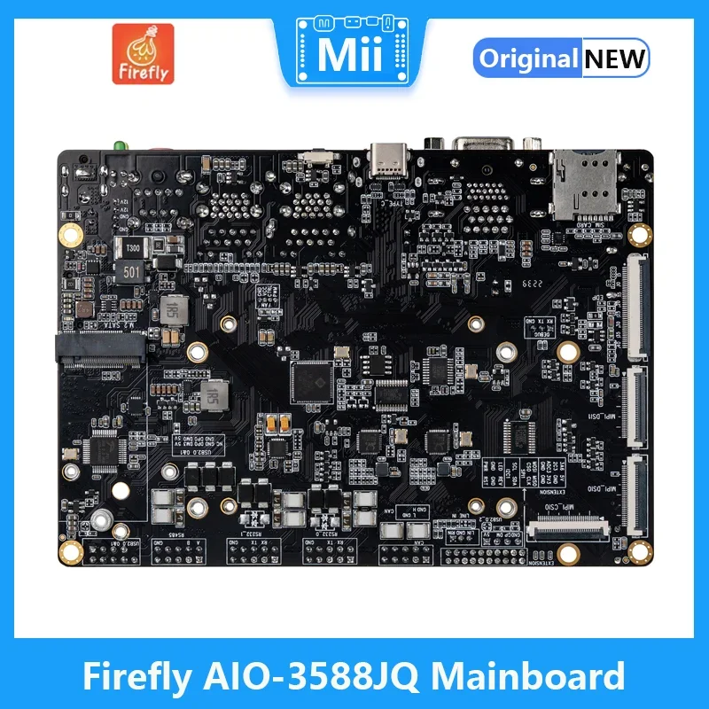 AIO-3588JQ 8K AI Industrial Mainboard RK3588J octa-core 64-bit processor 32GB RAM and 8K video encoding and decoding WiFi6