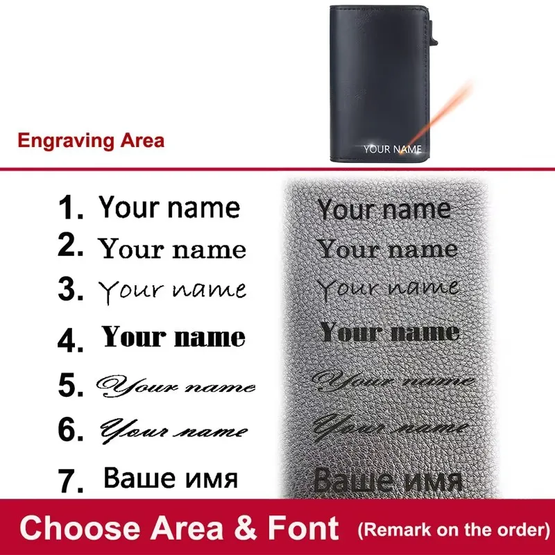 Nuovi mini portafogli per carte da uomo RFID nome personalizzato semplici borse da uomo corte porta carte di alta qualità portafoglio da uomo sottile