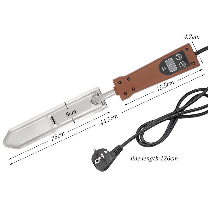 1 szt. Elektryczne cięcie nóż do pomiaru temperatury i miodu szybko się nagrzewa. Skrobak pszczelarz narzędzie pszczelarskie EU/UK/US/AU Plug