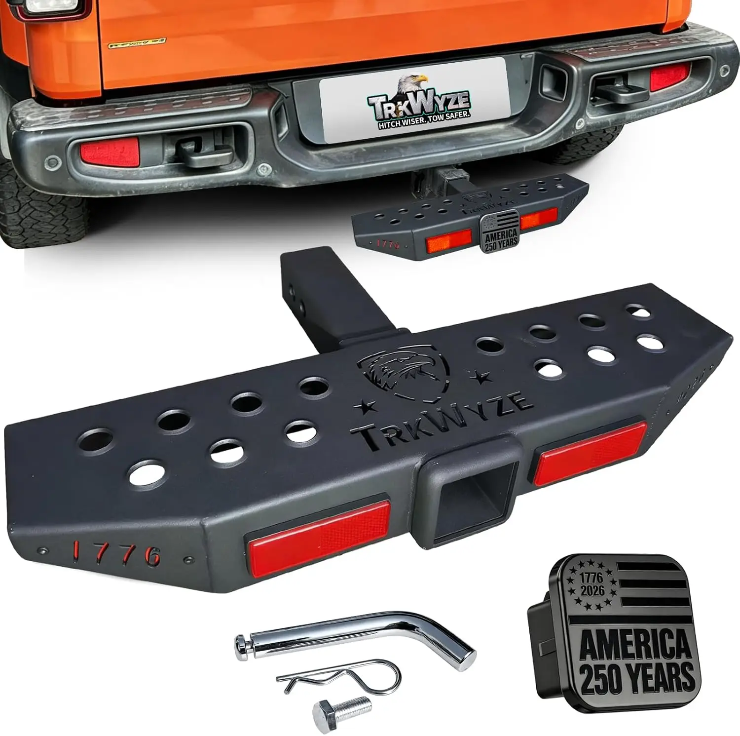 

3-in-1 Hitch Step, Anti-Slip, X-Large Platform, 7500 lb Towing, 600 lb Capacity, Rust-Resistant, 2" Receiver