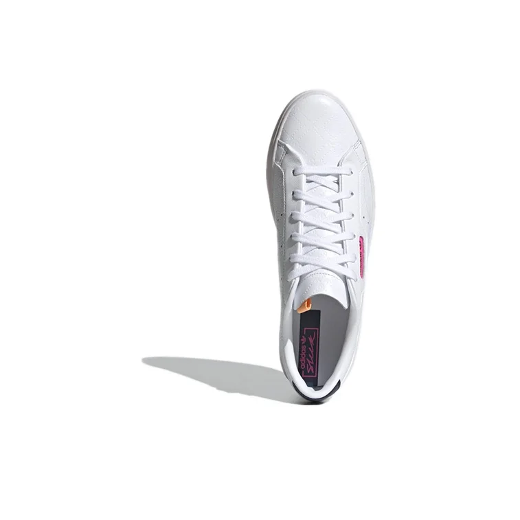 Adidas Originals Sleek Comfortable Abrasion Resistant Low top Skateboard Shoes Women's White Pink Blue FY6669