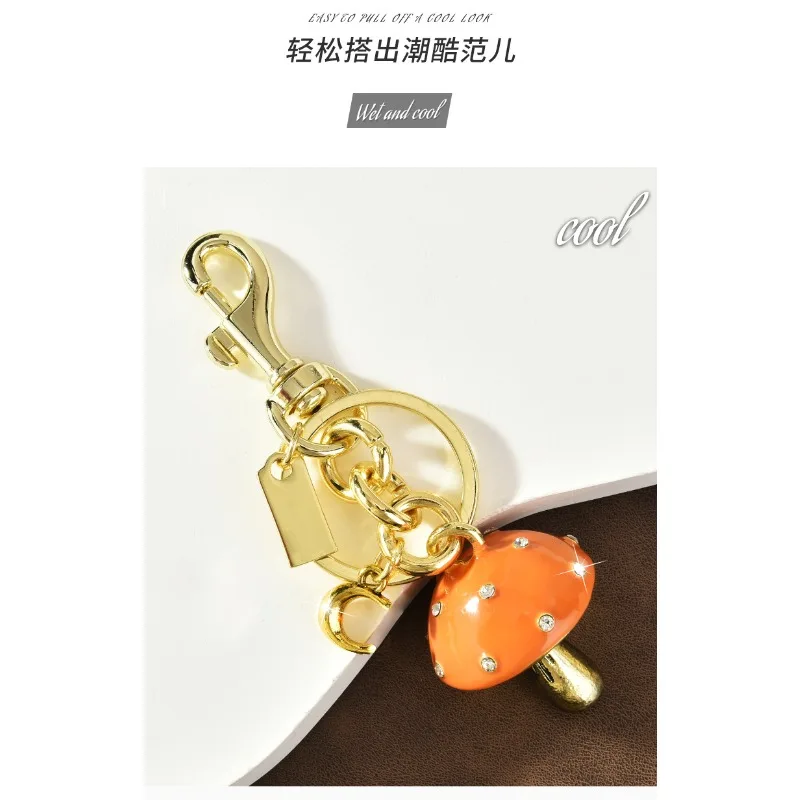 

Five-pointed star mushroom-shaped bag key chain pendant, brand new mushroom key chain in 2025
