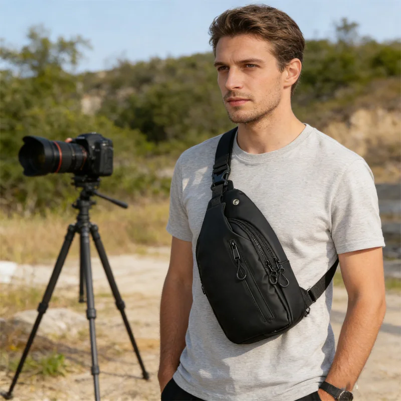 

Легкая сумка-слинг Geestock с USB-портом для зарядки, нагрудная сумка, сумка через плечо, рюкзак для мужчин, для походов, велоспорта, путешествий