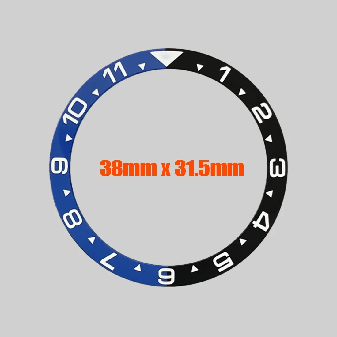 38mm inserção de moldura de cerâmica plana apto para skx007 skx009 srpd caixa de relógio nh35 38x31.5mm anel de inserção de moldura de cerâmica