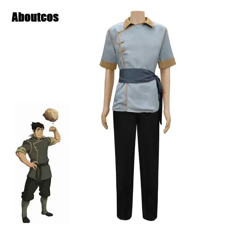 Aboutcos Anime Avatar The Last Airbender Bolin Cosplay Costume Halloween Stage Performance Costume Full Set Custom Made Any Size