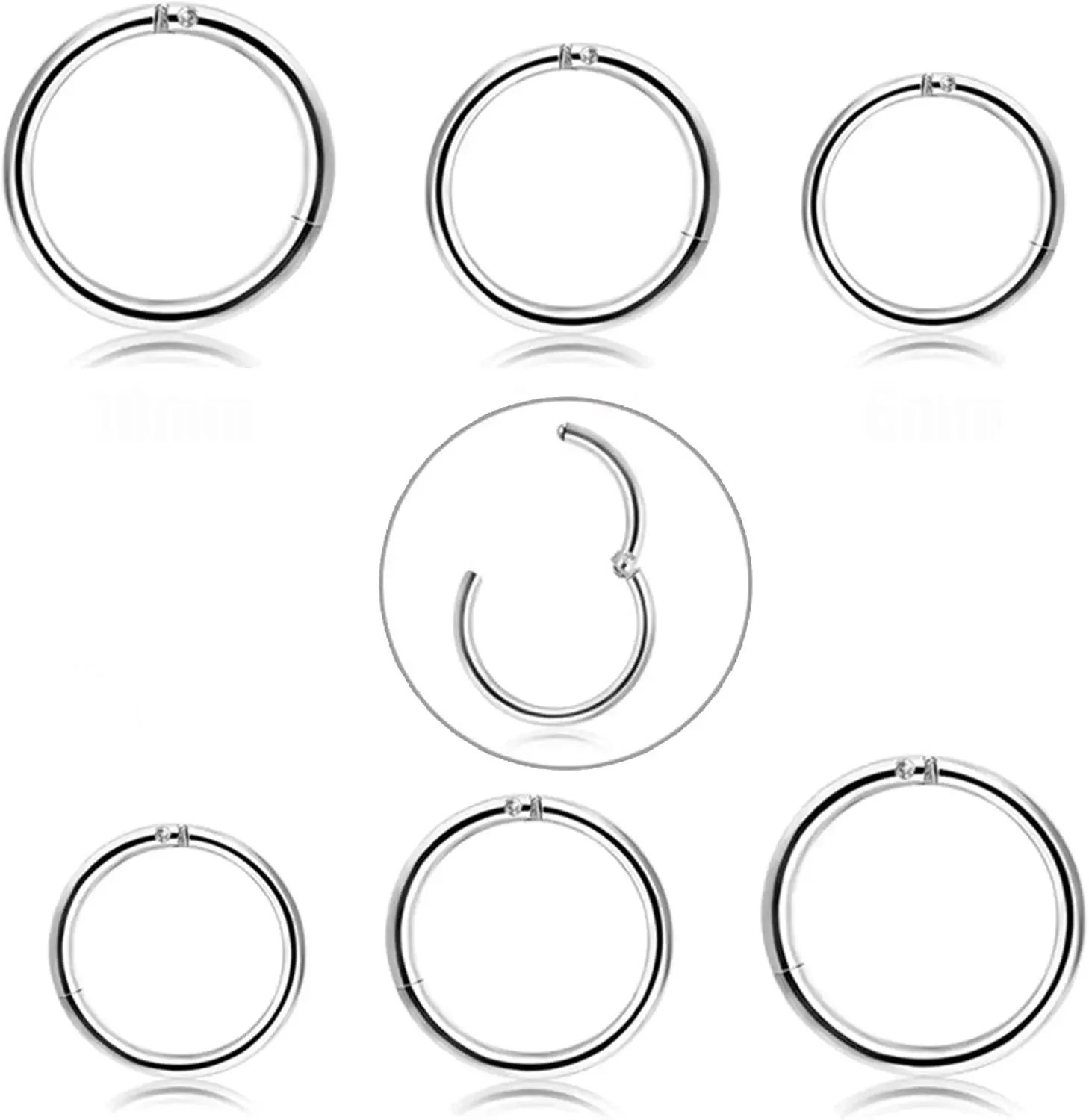 

1 Pair/2 Pcs Small Hoop Earrings Women Men Gold Silver Color Stainless Steel Round Circle Ear Piercing Jewelry Anti-allergy