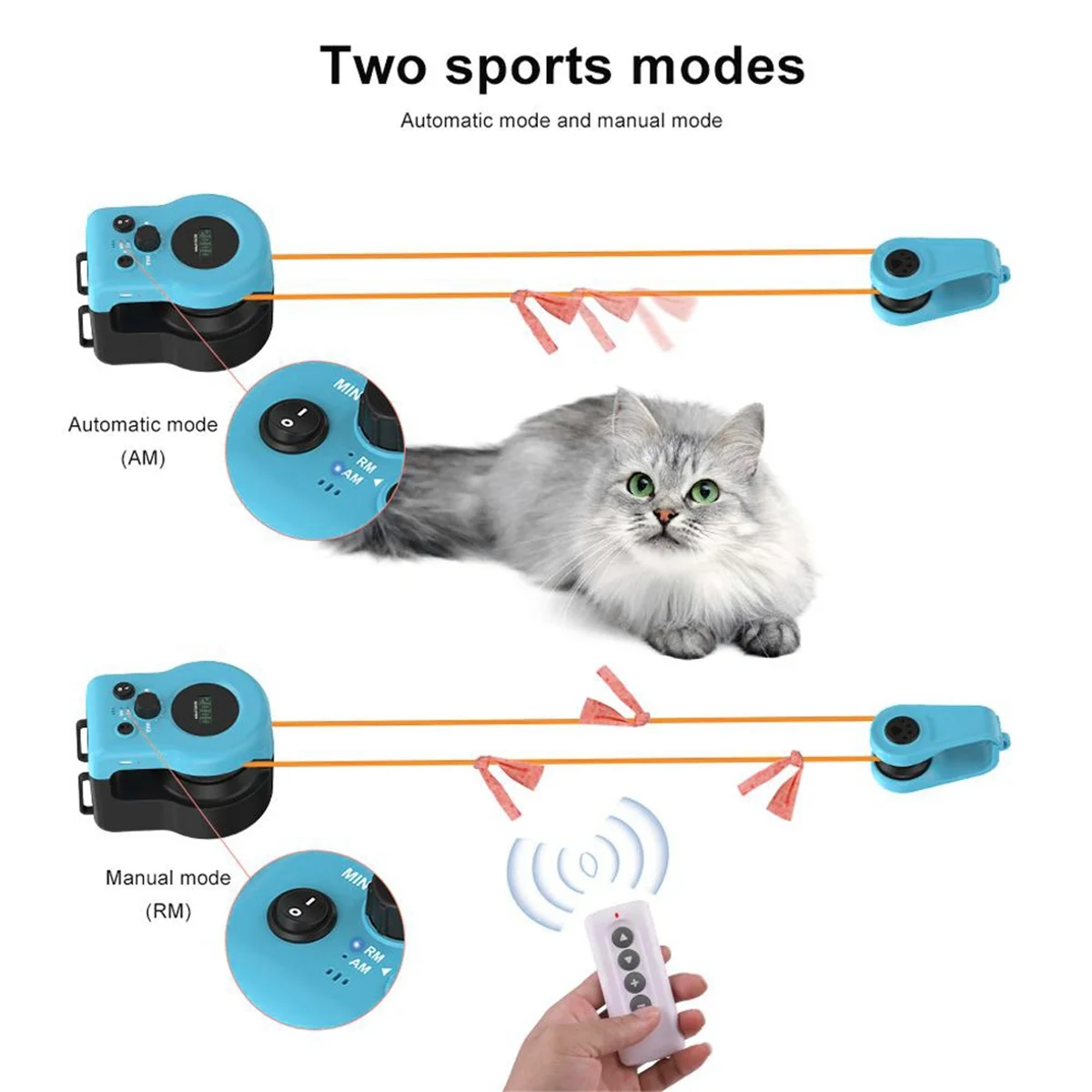 Electric Funny Cat Toy Cat Weight Loss Artifact Feather Interactive Running Cat Remote Control Toy Pet Supplies