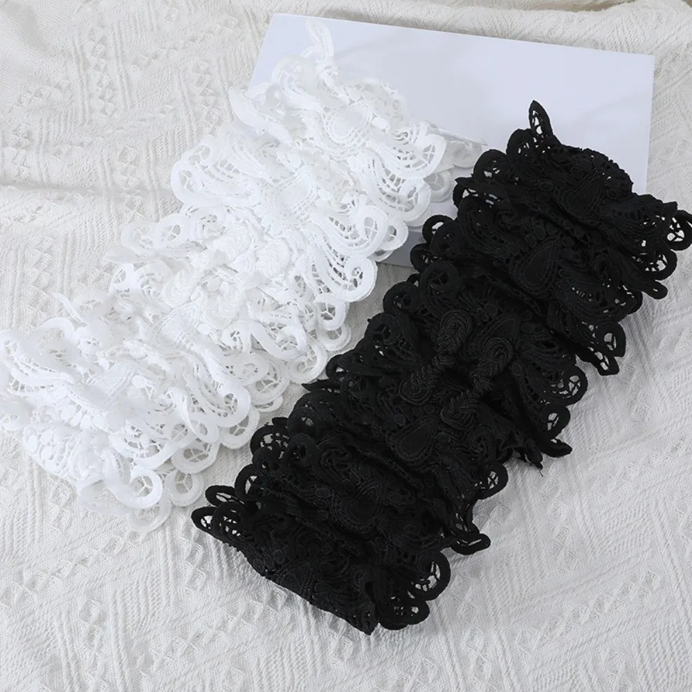 Fashion Solid Color Lace Cummerbunds Elastic Hollow Corset Belt Tie Rope Waistband Wide Waist Corset Wedding