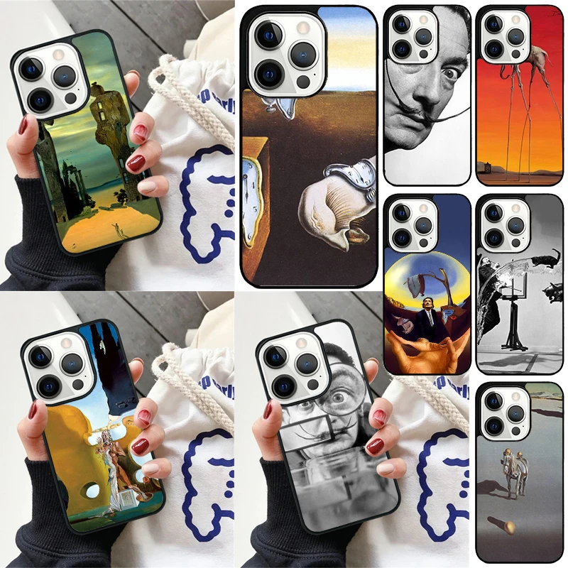 Salvador Dali Art Cover For iPhone 16 13 14 15 Pro Max 12 Mini 11 15 Pro Max 6 7 8 Plus Max SE 2020 Phone Case