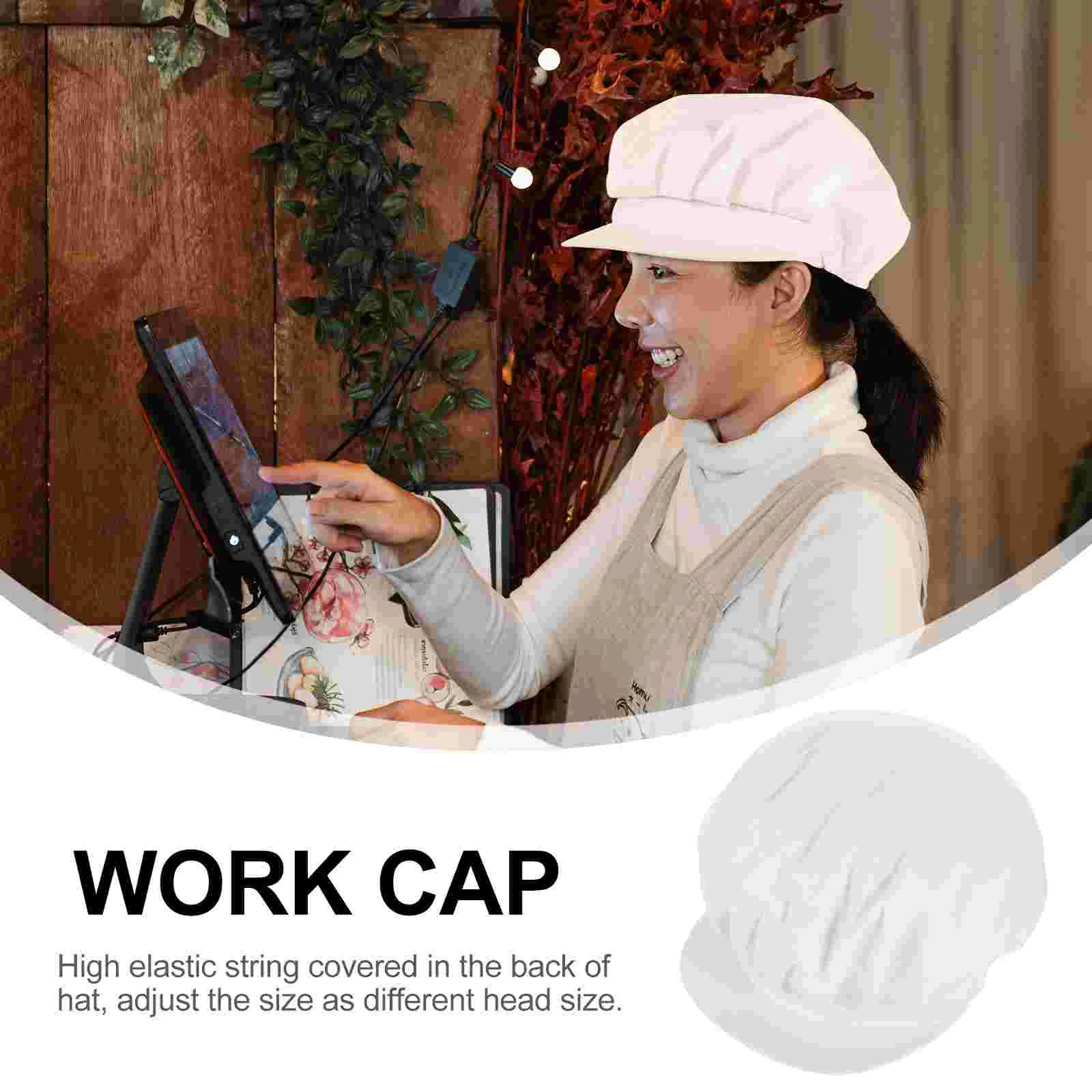 Redes para el cabello para mujer, sombrero de trabajo, Chef, cocina, polvo transpirable, gorra universal, hombre azul