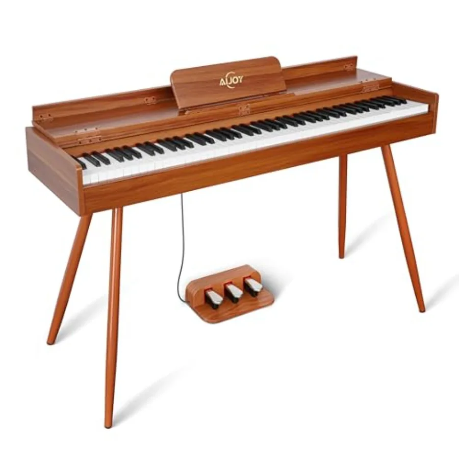 

Цифровое пианино AiJoy с 88 взвешенными клавишами (молоточковая механика), полноразмерная клавиатура, черное, для начинающих, для домашней практики, электрическое пианино с 2 динамическими чувствительными к нажатию клавишами зонами (зонами динамики)