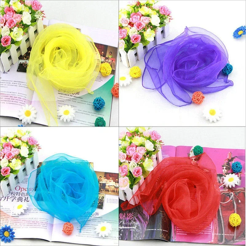 New Summer Sun Protection and Windproof Solid Color Long Gauze Scarf Dance Performance Candy Color Chiffon Silk Scarves Shawl