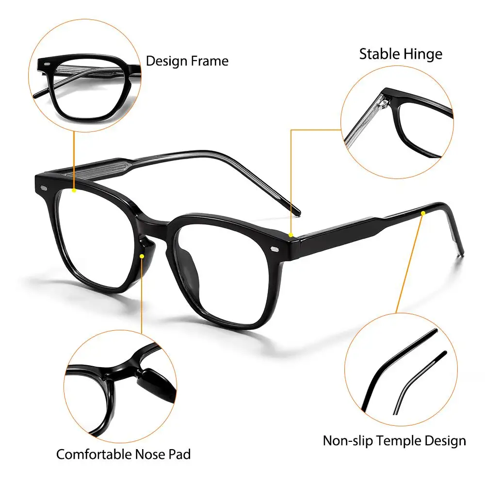 CATERSIDE Neue Männer TR Platz Optische Gläser Rahmen Frauen Klassische Einfache Anti BlueLight Computer Brille Optische Brillen Rahmen – Detail 5