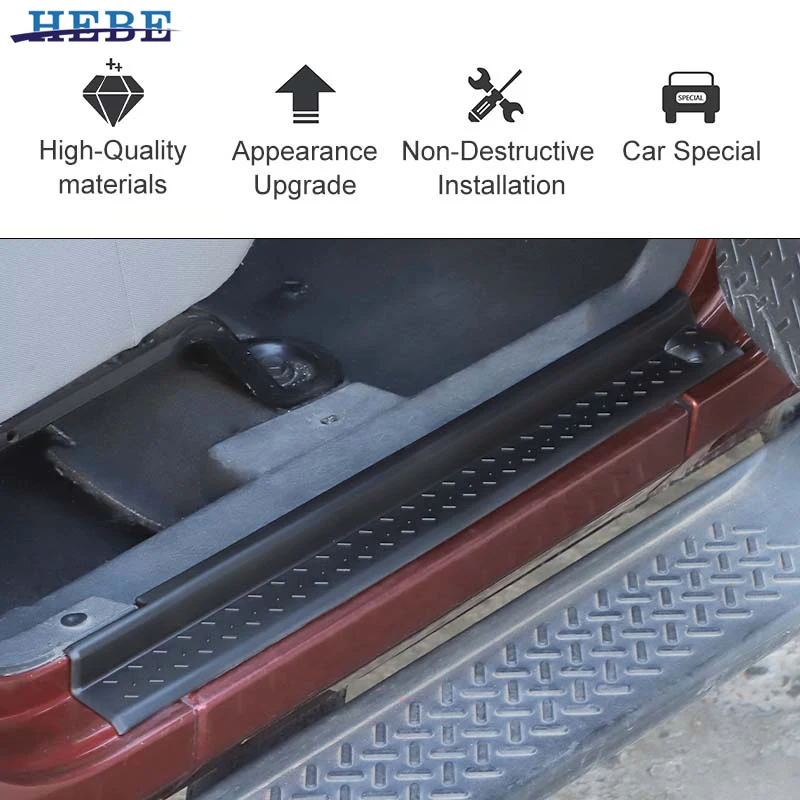 HEBE ABS  Car Door Sill Bar Decoration Cover Trim For Jeep Wrangler JK 2/4door 2007-2017 Accessories