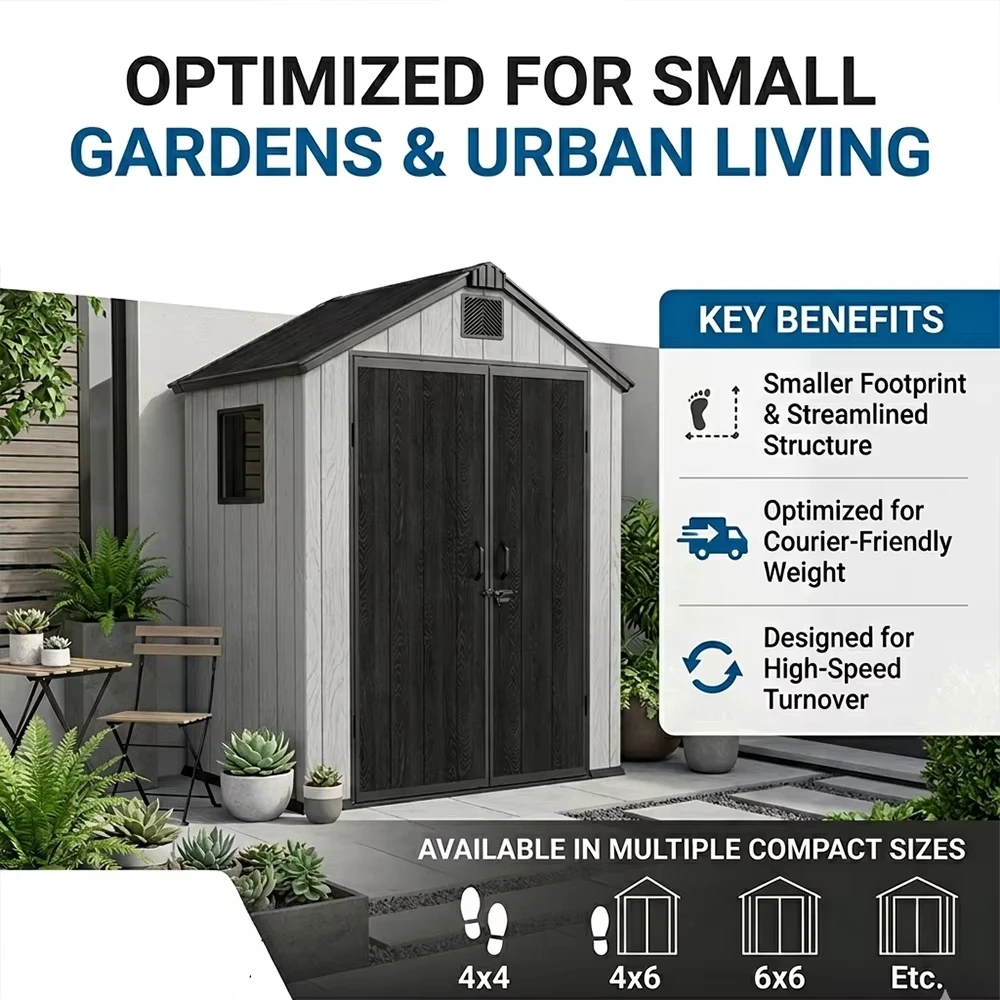 Custom 8x12ft Medium Outdoor Shed Perfect for Small Backyard Garden Organization