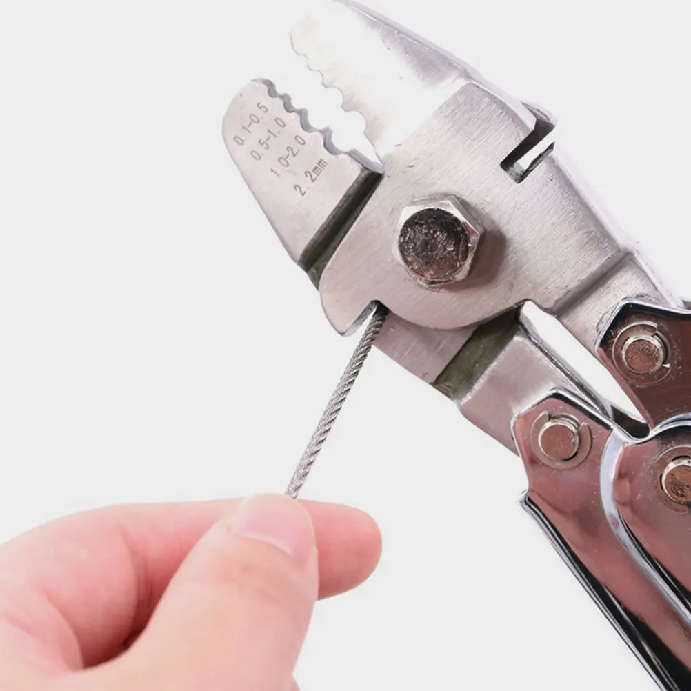 

Набор инструментов для обжима проволочных тросов: клещи для обжима алюминиевых двойных втулок, для кабелей, цепей, рыболовных снастей, ручной инструмент