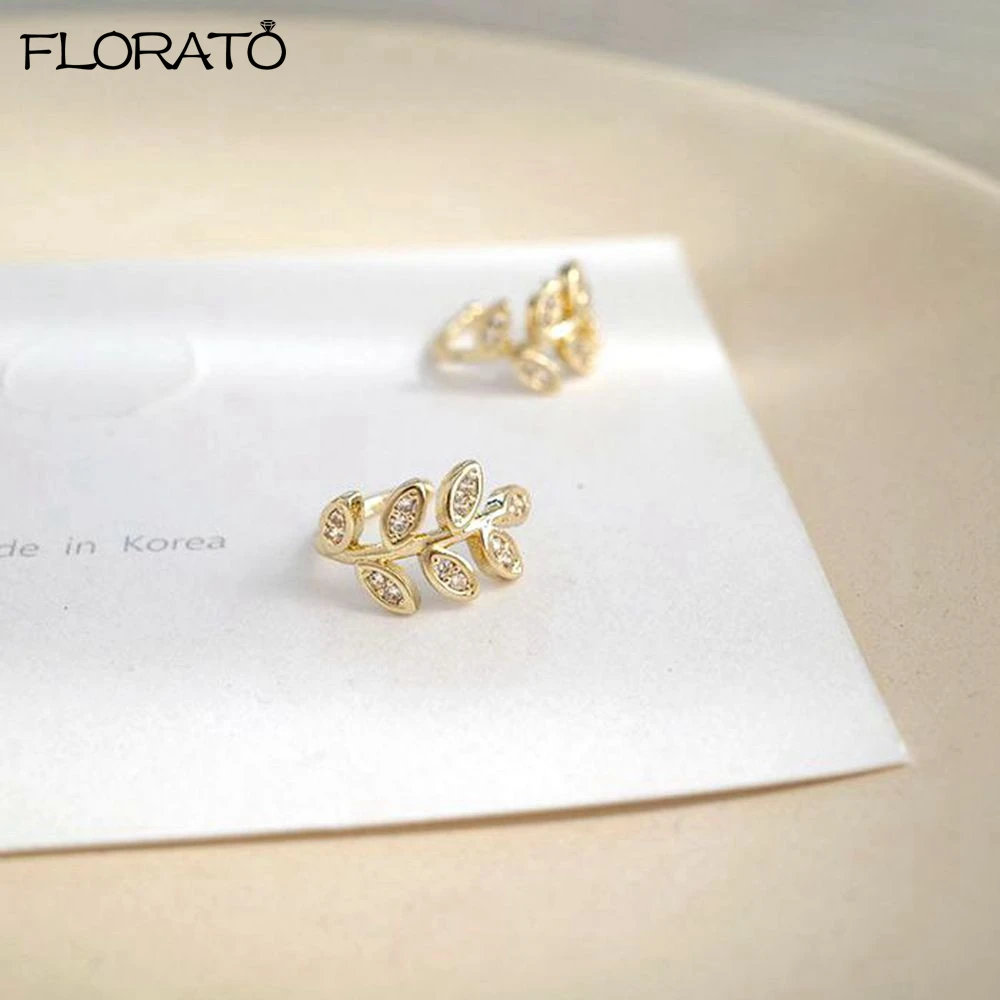 2025 جديد الذهب اللون يترك أقراط مشبكية للنساء الرجال الإبداعية بسيطة C الأذن الكفة غير ثقب الأذن قرط كبس الاتجاه مجوهرات هدية #2