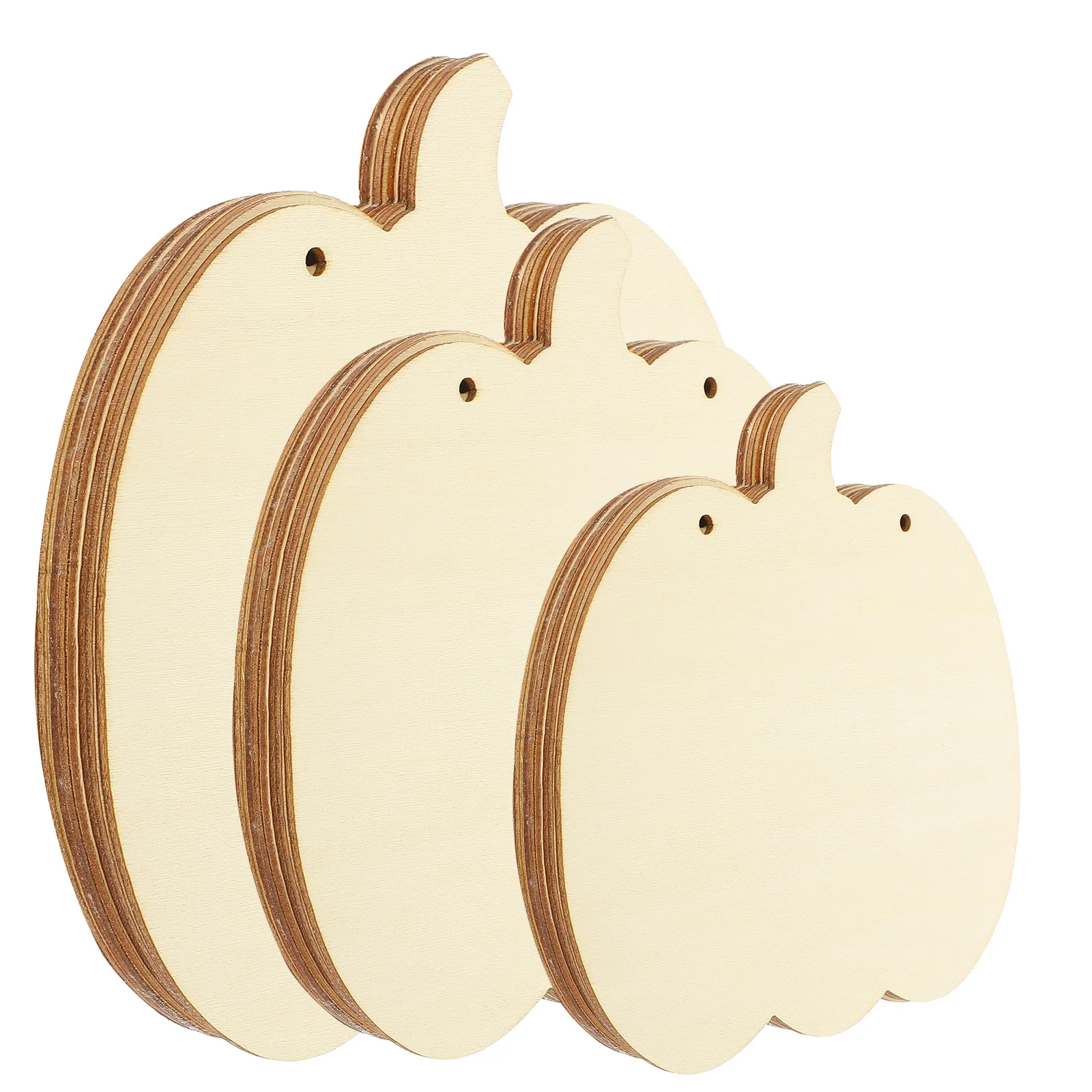 

12pcs Wooden Pumpkin Shapes Unfinished Craft Tags For Diy Decorations Halloween Wall Art Wooden Ornaments Diy Supplies