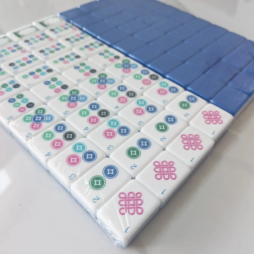 

Hot Sale 4-Layer Acrylic American Mahjong Sets Deep Blue 160 Mahjong Tiles Leisure Party Games Surprise Gifts Portable Mah Jongg