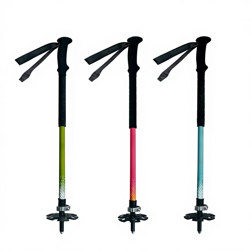 

Durable high-quality carbon fiber hiking poles and ski poles, belt, grip, lightweight, length 130 cm