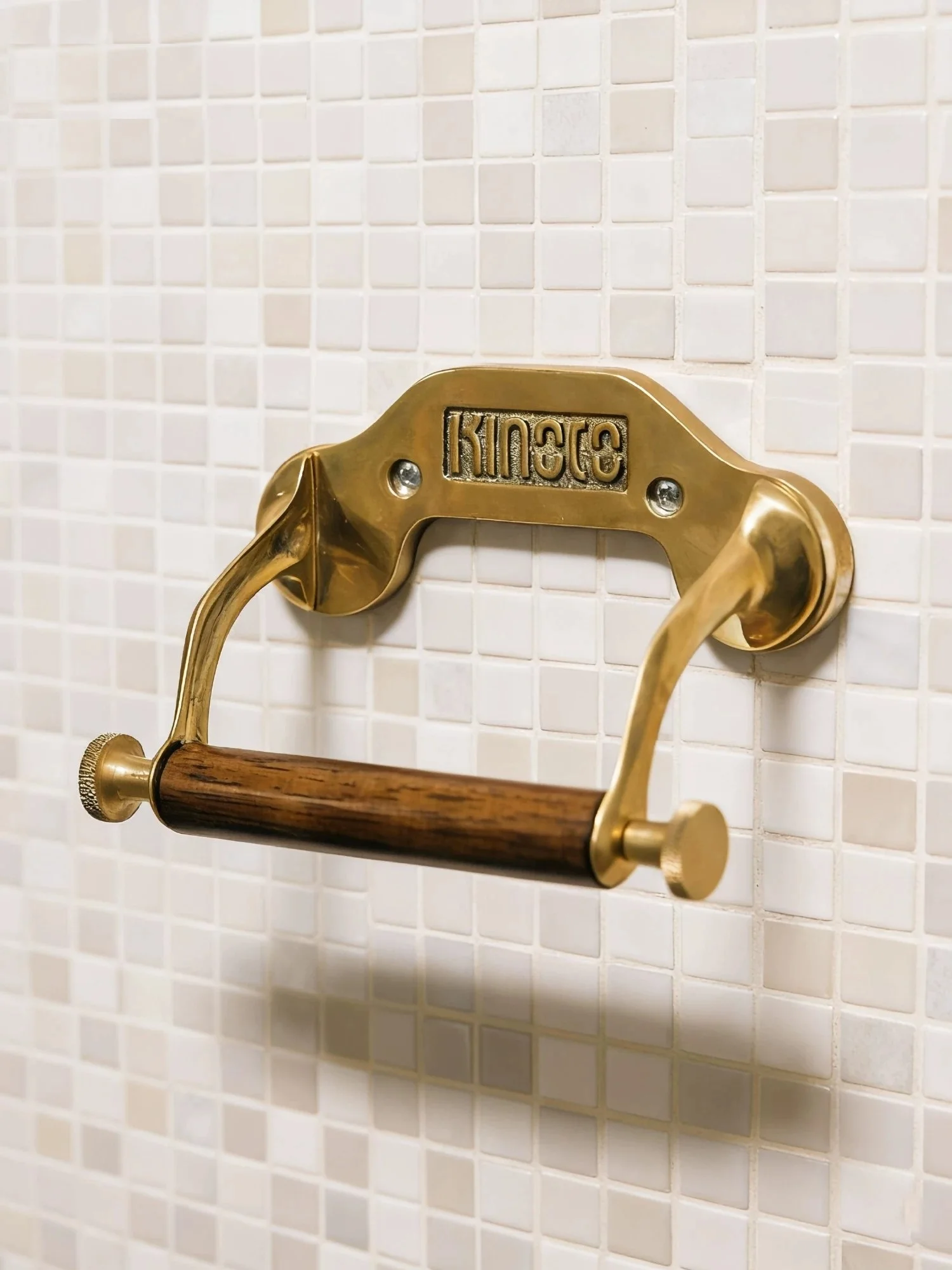 MTTUZK American Retro Industrial Style Solid Brass Roll Paper Holder