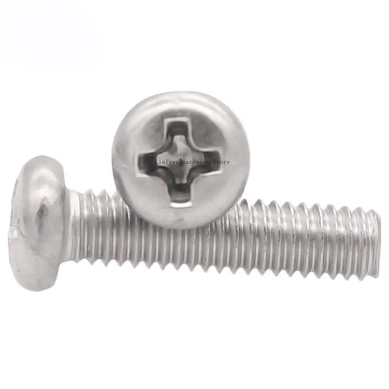M3 M3.5 M4 304 A2-70 Stainless Steel Phillips Pan Head Screw GB818 Cross Recess Round Head Bolt Machine Screws Small Fasteners