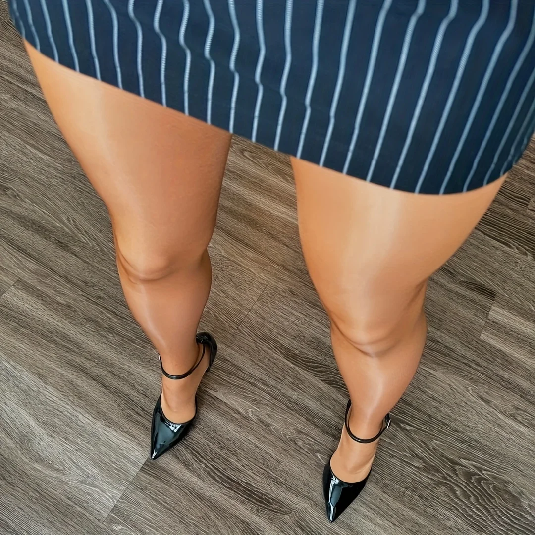 Glossy Reflective Ultra-Thin 8D Silk Stockings Women's Black Long Tube Socks Smooth Silky Feel Insertable Horse Oil Pantyhose