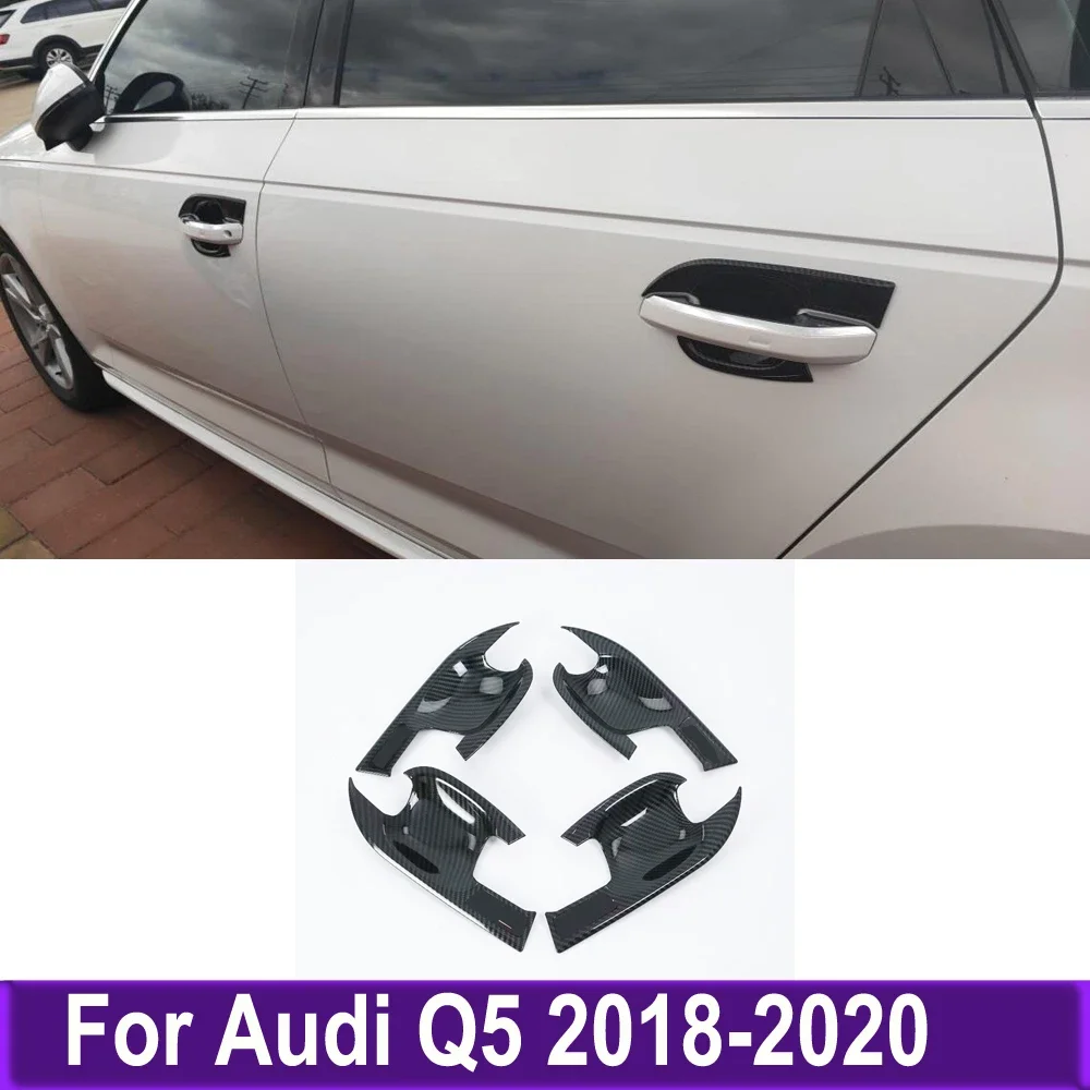 

Styling Car Accessories ABS Chrome Side Door Handle Bowl Cover Trim Sticker For Audi Q5 2018 2019 2020
