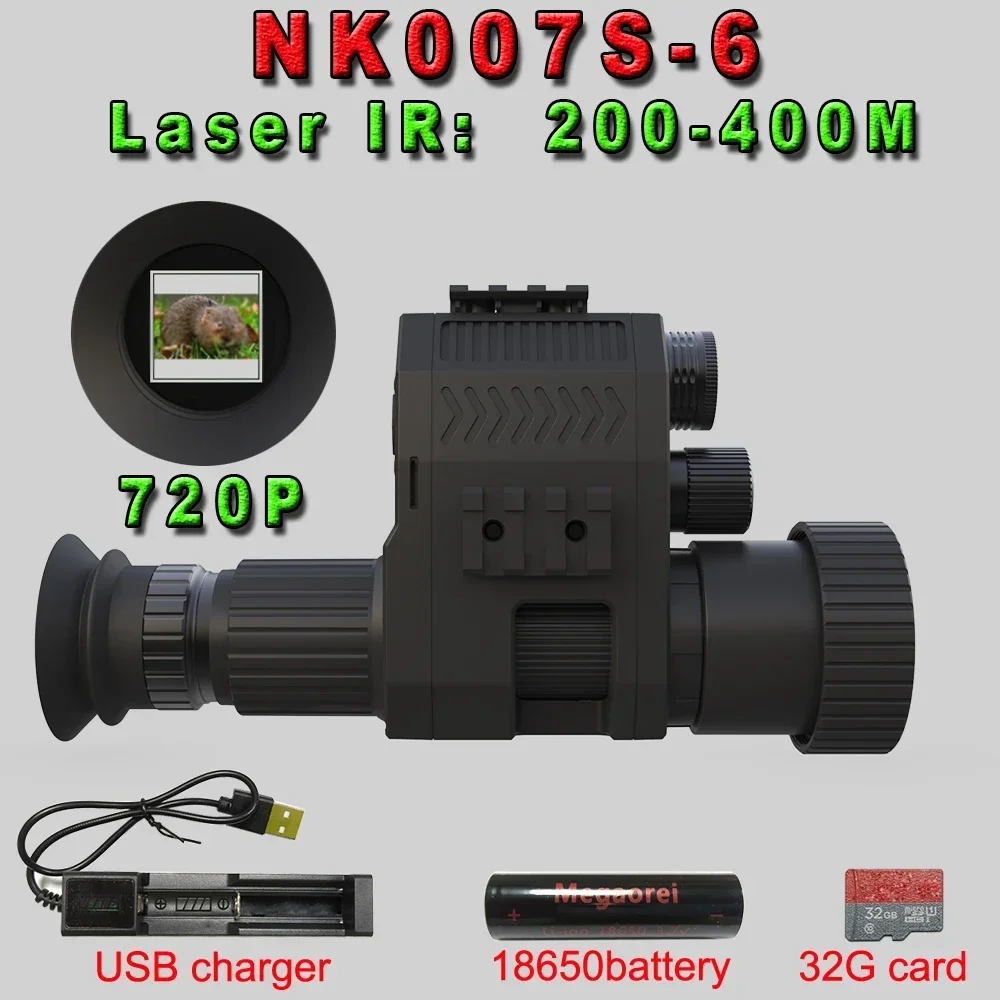 

2024 New Megaorei NK007 Series Laser Infrared Monocular Telescope Night Vision Instrument For Hunting And Camping Travel